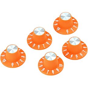 SUPVOX Guitar Accessories Guitar Knobs 5pcs Electric Guitar Hat Knobs Volume Tone Control Knobs Buttons for Electric Guitar Replacement Parts Accessories Volume Tone Control Caps Bass Knob