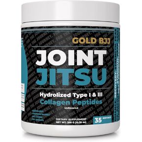 Gold BJJ Joint Jitsu Collagen Supplement - Hydrolized Type I & III Collagen Peptides Powder Protein Supplement for Jiu Jitsu Athletes (35 Servings) in Kuwait