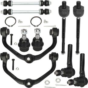 IRONTEK 10pcs Set Front Upper Control Arm w/Ball Joint Sway Bar Link Tie Rod for 1998-11 for Ford Ranger, 01-03 for MAZDA B2300, 98-01 B2500, 98-04 B3000, 98-03 B4000, K8771 EV317 K7275 K80054 K80052