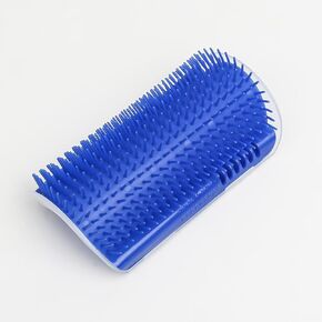 Cat Self Groomer Wall Corner Massage Comb Grooming Brush Soft Rubber Bristles Kitten Massager Tool Fit for Flat Wall Corner Cage and Hand Hold (Black)
