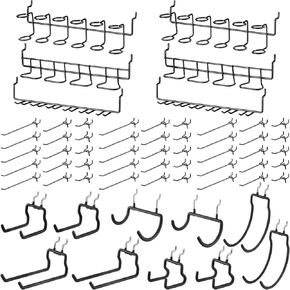 مجموعة خطافات بيجبورد معدنية مكونة من 66 قطعة، بما في ذلك خطافات وشماعات وحوامل كماشة بيجبورد وخطافات، ومنظمات إكسسوارات بيجبورد وتخزينها لغرفة الحرف اليدوية والمكتب ومنضدة العمل in Kuwait