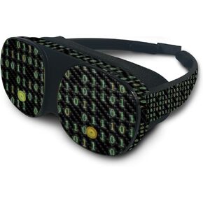 MightySkins Carbon Fiber Skin Compatible with HTC Vive Flow - Red Pill | Protective, Durable Textured Carbon Fiber Finish | Easy to Apply, Remove, and Change Styles