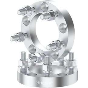 فواصل عجلات HHCSOP 5x5 مقاس 1 بوصة، مناسبة لسيارة جيب جراند شيروكي رانجلر كوماندر، قطعتان محولات عجلة 5x127 محور تتحمل 87.1 ملم ومسامير 1/2x20
