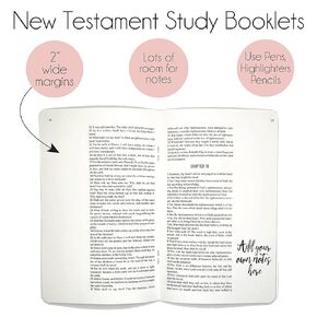 New Testament Note Taking Bible for Women | Come Follow Me 2023 | KJV Bible for Women with Wide Margins for Notes & Journaling | Cute Bible Study Workbooks | Portable and Convenient Bible Study