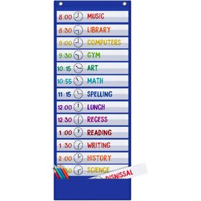 Godery Large Visual Schedule for Kids Chore Reward Chart,Bedtime Routine Chart for Toddlers,Double Side Weekly Planner Board with 109 Cards for Home School Planner,Autism Learning Materials.