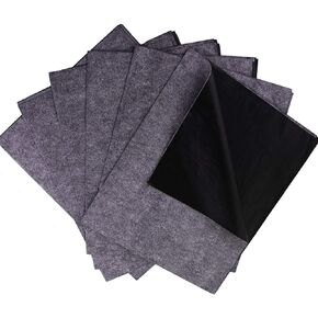 Large Graphite Transfer Paper for Wood, Paper, Canvas (20 x 47 Inch, 6 Pack) Tracing Carbon Paper (Black)
