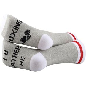 G2TUP 2 Pairs Boxing Gift I'd Rather Be Boxing Socks Boxing Lovers Gift Boxing Coach Socks Boxing Sports Gift Boxers Gift