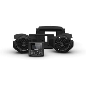 مجموعة الصوت Rockford Fosgate RZR14-STG1: جهاز استقبال PMX-1 ومجموعة سماعات أمامية من سلسلة M0 لنماذج Polaris RZR مختارة (2014-2021)