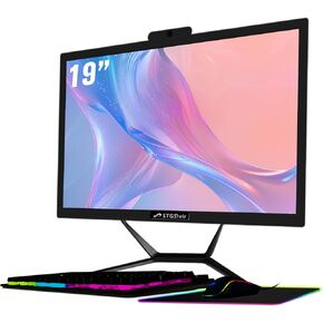 AIO Desktop Computer, 19-inch FHD Display, Core i5 2.9GHz up to 3.6GHz, 16G Memory, 512G SSD, WiFi 5, Bluetooth, RGB Keyboard & Mouse & Mouse Pad, Webcam, W10H64