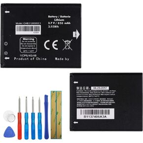 Replacement Battery CAB3120000C1 Compatible with Alcatel One Touch 2005D OT-800A,One Touch 810D,One Touch 880A,OT-710, OT-880A with Tools