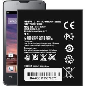 Replacement Battery HB5V1 for Huawei H871G H883G G350 G526 Y300-0100 Y500-T00 Y511-U00 1730mAh