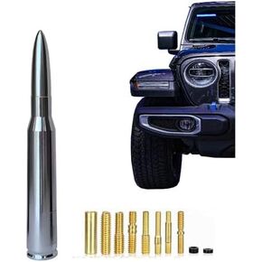 Car Truck Bullet Antenna Decoration Accessories Universal Replacement for GMC Sierra Chevy Silverado Dodge Ram 1500 2500 3500 Ford F150 F250 F350 Radio Accessories (Black)