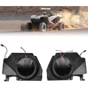 KEMIMOTO 6.5 Inches Rear Speaker Pod Brackets 2PCS Compatible with Polaris RZR PRO XP 2020-2024 UTV Speaker Mount Rear Seat Panels Speaker Enclosure Holders