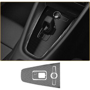 YEE PIN Polestar 2 Center Panel Cover Gear Shift Panel Polestar 2 Protector, Polestar 2 Center Gear Shift Panel Cover for Polestar 2 Accessories 2021 2022 2023 2024 Center Cover Carbon Fiber 2 Pack