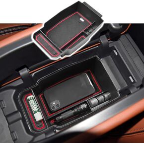 Center Console Organizer Tray Compatible with CX50 2023 2024 Mazda CX-50 Accessories, Insert Console Tray Secondary Storage Box Armrest Tray, Black