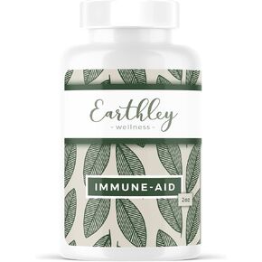 Earthley Wellness Immune-Aid, Natural Vitamin C Powder, Camu Camu, Acerola, Orange Peel, Boost Immune Health, Skin Health (2 oz)