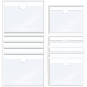 10 Pack Clear Parking Permit Holders Self-Adhesive Ticket Note Holders Permit Badges Passports Card Covers s for Car Van Caravan Windscreen, 2 Sizes