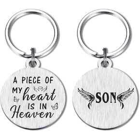هدايا تذكارية للابن، سلسلة مفاتيح تعاطف لفقدان الابن، قطعة من قلبي في السماء، ذكرى الفجيعة الابن الحاضر in Kuwait