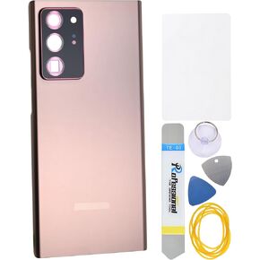 Mystic Bronze Acrylic Glass Back Cover Replacement for Samsung Galaxy Note20 Ultra Note20 Ultra 5G with Rear Camera's Frame and Glass Pre Cut Adhesive and Tool Kit