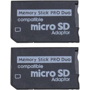 SING F LTD 2pcs Micro SD to Pro Duo Memory Card Adapter Card Slot Riser Adapter Memory Card Holder Adapter Compatible with Sony Cameras PSP Console 1000 2000 3000