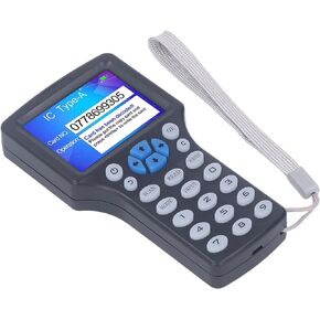 NFC Card Reader Duplicator 2.8inch HD Full Color Screen Writer 10 Frequency Key Card with USB Port Supports ISO 14443 A Cards EM Cards AWID Cards