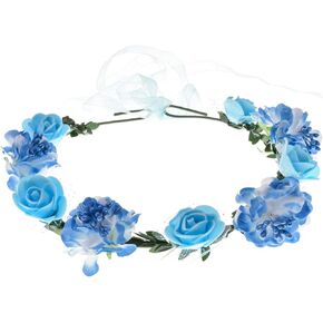 يونيو بلومي روز الزهور تاج إكليل الفتيات زهرة عقال بوهو جارلاند هالو خوذة (ديزي الأحمر) in Kuwait