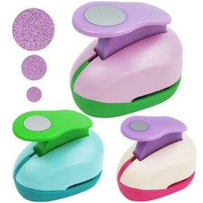 خرامة ثقب الحرف، 3 قطع ملونة صغيرة مستديرة لخرامة الورق أشكال ثقب دائري لبطاقات القصاصات هواية الحرف اليدوية ألبوم الصور DIY صياغة الأطفال (8 مم 15 مم 25 مم لون عشوائي) in Kuwait