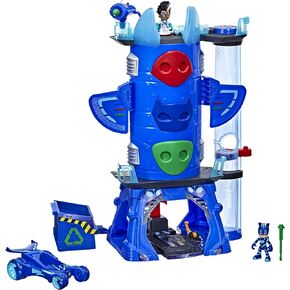 PJ Masks Deluxe Battle HQ Playset with Lights and Sounds, 2 Action Figures, Car Toy, Preschool Toys, Toys for 3 Year Old Boys and Girls and Up