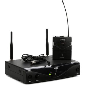 AKG Pro Audio WMS420 مجموعة الآلات الموسيقية نظام ميكروفون لاسلكي مع جهاز استقبال ثابت SR420، جهاز إرسال جيب P420، وكابل أداة 1/4 بوصة