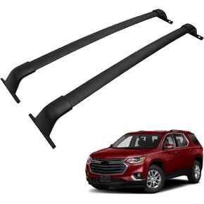 Roof Rack Cross Bars for Chevrolet Chevy Traverse 2018-2021 Cargo Luggage Carrier Black