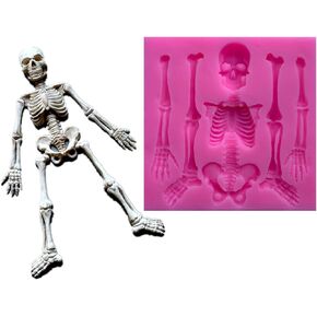 Halloween Skull Skeleton Molds, Skull Chocolate Fandont Silicone Molds Epoxy Resin Mold Chocolate Candy Mold Soap Mold Candle Molds