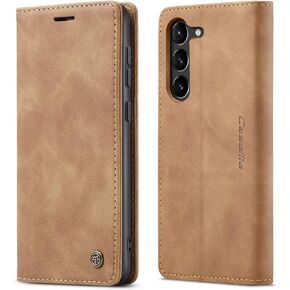 SINIANL Samsung Galaxy S23 Case, Galaxy S23 Leather Case, Vintage Wallet Case Book Folding Flip Case with Kickstand Card Holders Slots Protective Cover for Galaxy S23 Black