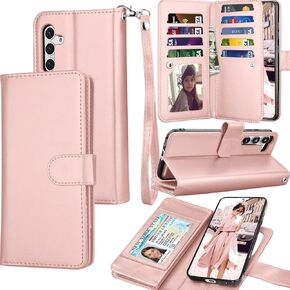 حافظة Galaxy S24 Plus، حافظة محفظة Galaxy S24+، Tekcoo الفاخرة من جلد البولي يوريثان، فتحات لبطاقات الائتمان النقدية، حامل غطاء قلاب قابل للطي [حافظة صلبة مغناطيسية قابلة للفصل] لهاتف Samsung S24 Plus 5G [أسود] in Kuwait