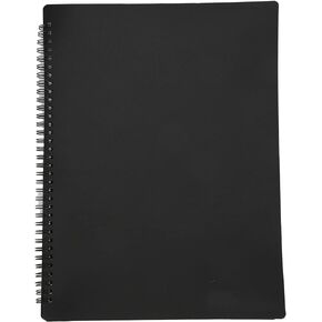 Music File Folder Music Sheet Holder 4 Pages 180° Open Expand Spiral Binding A4 40 Plastic Pockets Piano Particle Documents Holder