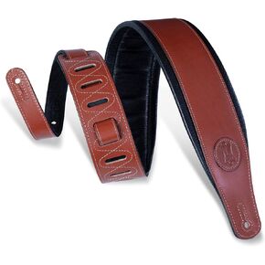 Levy's Leathers MSS1-WAL Veg-Tan Leather Guitar Strap, Walnut