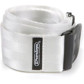Jim Dunlop Deluxe Seatbelt White Guitar Strap (DST70-01WH)