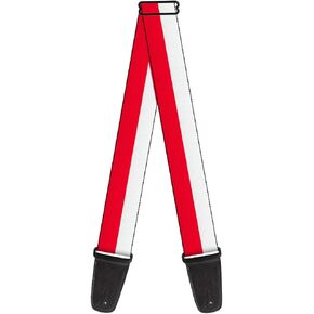 Buckle-Down Guitar Strap North Carolina Flag Stripe Red White 2 Inches Wide