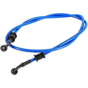 Qiilu 90cm Brake Oil Gas Line Pipe, Universal Motorcycle Brake Hose, Braided Steel Brake Clutch Oil Pipe Gas Fuel Line for Motorcycle Bike Enduro Motocross Blue
