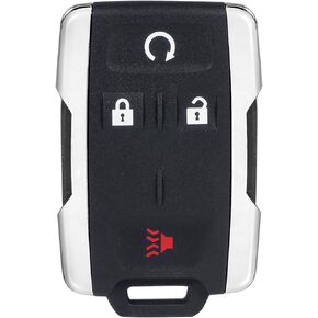 Key Fob Keyless Entry Remote Start Compatible for Chevy Silverado Colorado/GMC Sierra Canyon 2014 2015 2016 2017 (M3N-32337100 Chrome) (Pack of 1)