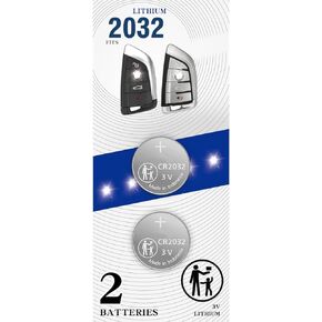 (2Pack) CR2032 2032 Remote Key Fob Battery Replacement for BMW (2014-2023) 1 2 5 7 Series X1 X2 X3 X4 X5 X6 M5 M6 Smart Key Case