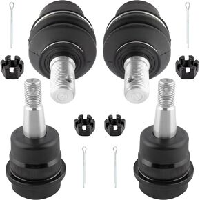 BOXI 4pcs Front Upper & Lower Ball Joints fit for Jeep Grand Cherokee 1999 2000 2001 2002 2003 2004 / Wrangler 2007 2008 2009 2010 2011 2012 2013 2014 2015 2016 2017 / Wrangler JK 2018 | K3134 K3185