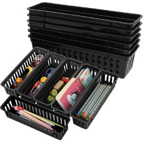 12 Pack Classroom Storage Baskets Bins, Pencil Holder Baskets for Kids Desk Rectangle Office Supply Baskets in Saudi Arabia