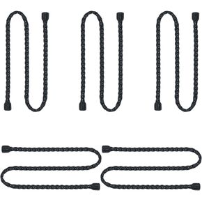 5PCS 24-Inch Reusable Steel-Core Rubber Twist Ties Bendable Cable Ties Silicone Cable Ties Dia 6mm for Bundling and Holding