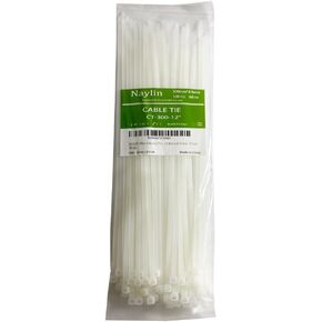 Cable Zip Ties Heavy Duty 4 Inch 100pcs Premium Plastic Wire Ties with 18 Pounds Tensile Strength Self-Locking White Nylon Tie Wraps for Indoor and Outdoor(4 Inch)