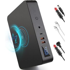 288Wh Portable Power Station, 80000mAh 5-Port Portable Charger CPAP Battery, Camping Power Bank with Wireless Charging Fast Charging for Laptop, Car Refrigerator, Solar Generator for Outdoor Travel in Kuwait