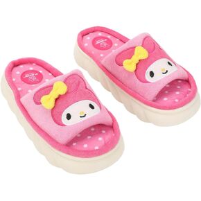 Bioworld My Melody 3D Character Face Art Women's Pink Open-Toed Slide Slippers