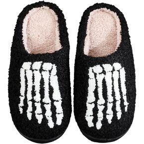 Halloween Slippers for Women Holiday Gifts House Home Bedroom Slipper Memory Foam Retro Indoor Outdoor Shoes