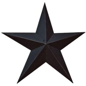CWI Gifts Metal Barn Star - 48 inch Galvanized Hanging Star - Farmhouse Wall Decor - Black