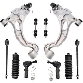 ASTARPRO - 10 قطع بديلة لمجموعة الواجهة الأمامية لسيارة Buick LaSabre Park Avenue Cadillac DeVille Seville Bonneville 2 أذرع تحكم سفلية مع مفاصل كروية 2 وصلة شريط Sway 4 قضبان ربط 2 حذاء in Kuwait