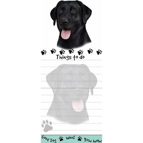 "Black Labrador Magnetic List Pads" Uniquely Shaped Sticky Notepad Measures 8.5 by 3.5 Inches in Saudi Arabia
